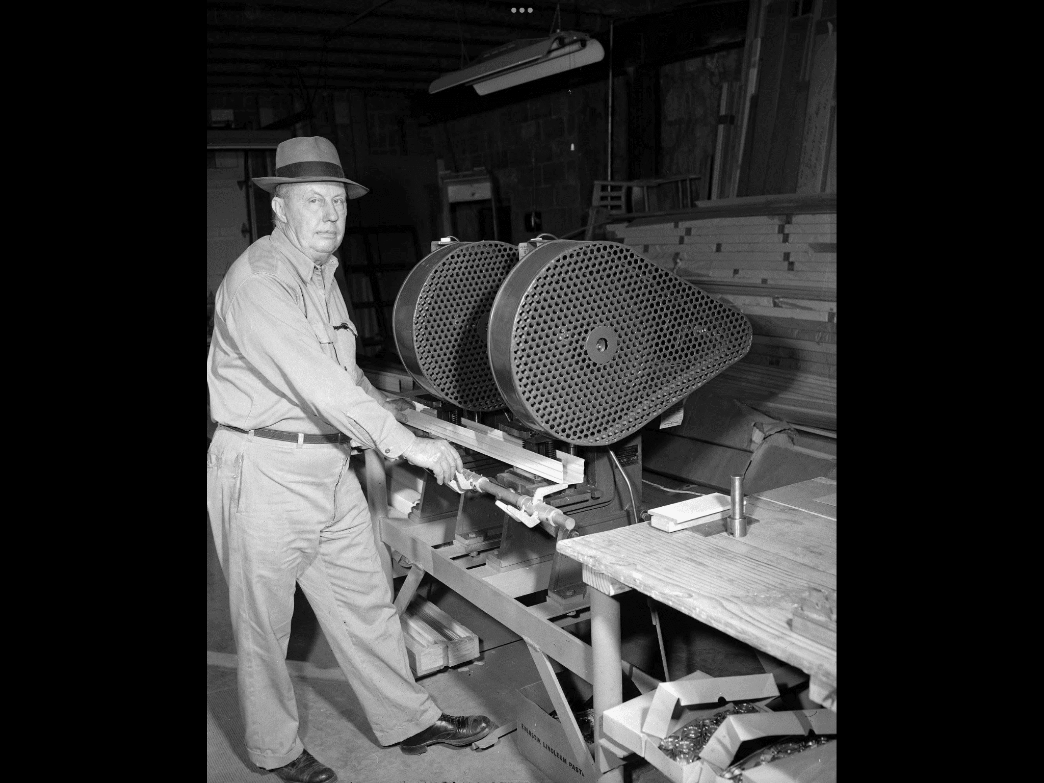 Worker at a machine