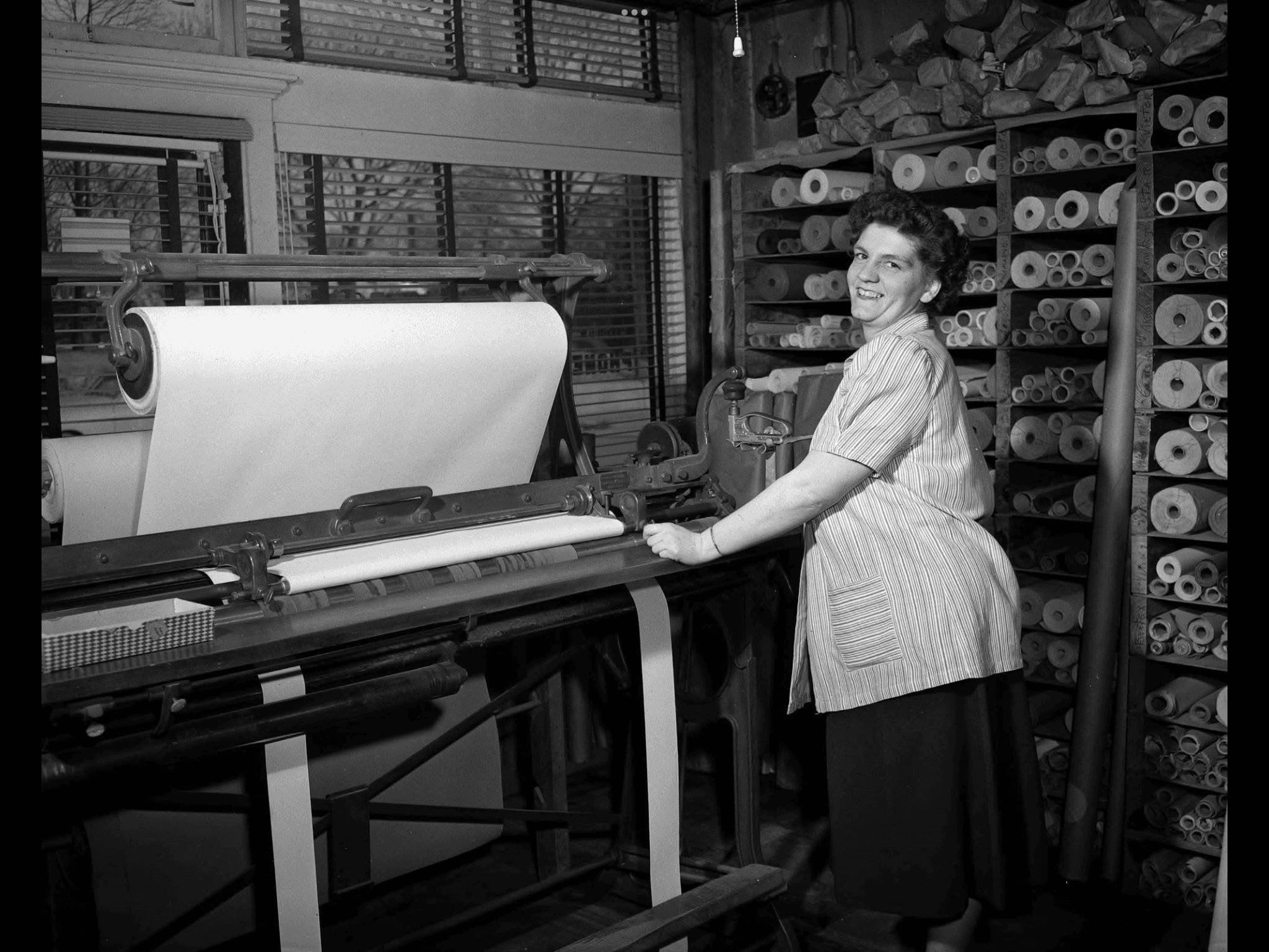 Worker at a machine