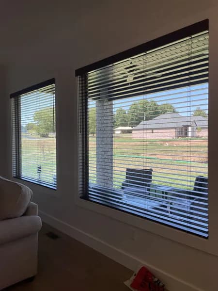 Window treatment installation project